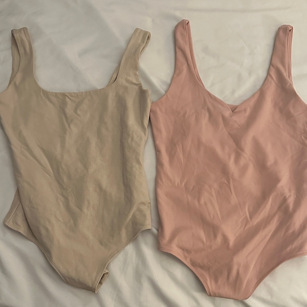 Abercrombie & Fitch Tank Bodysuit Bundle | 2 Bodysuits | Size S | Neutral Colors